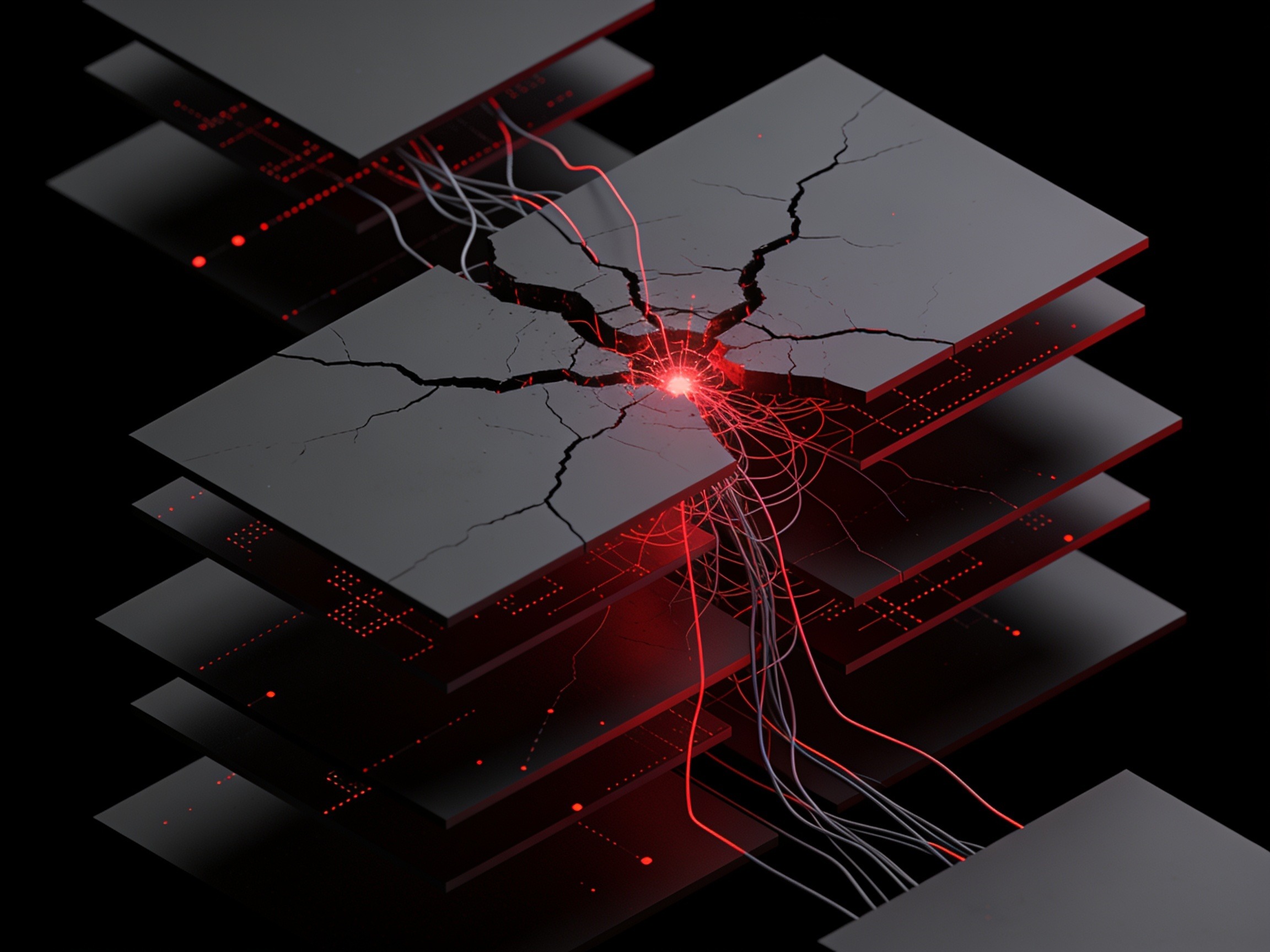 Diagram showing AI incident governance failures preceding a technical incident